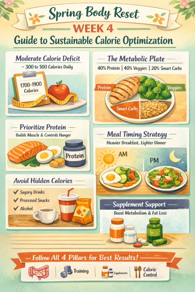 Spring Body Reset Week 4: Your Complete Guide to Sustainable Calorie Optimization (Without Starving)